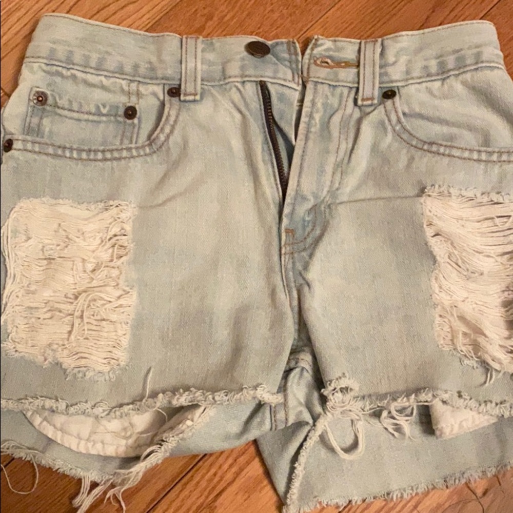 Denim shorts